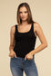 Double Layer Round Neck Tank Top