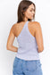 One Shoulder Tape Yarn Knit Top