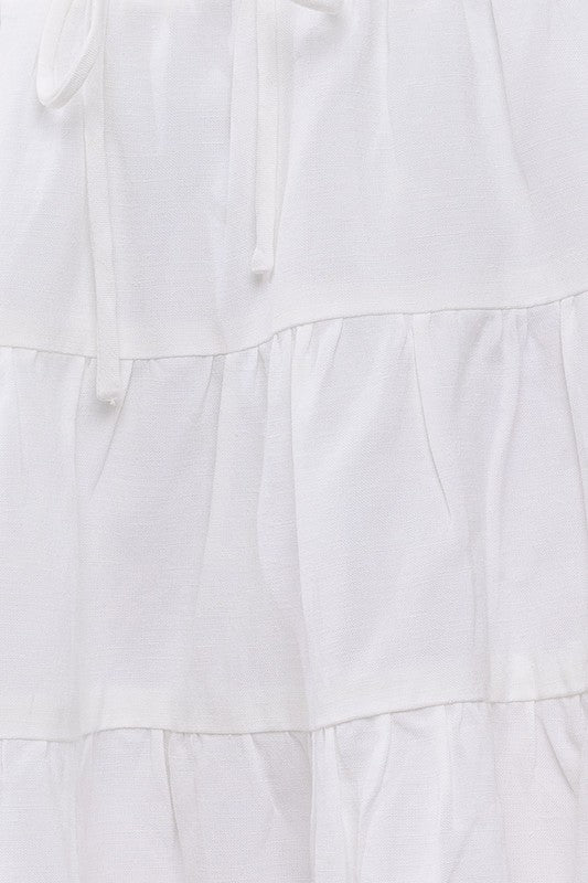 Smocked Waist Flare Skirt