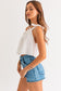 Asymmetrical Ruffle Crop Top