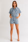 Short Sleeve Denim Romper