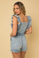 Ruffle Denim Romper