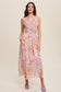 Floral Bubble Textured Two-Piece Style Maxi Dress