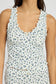 PRINTED KNIT TANK TOP WITH RUFFLE